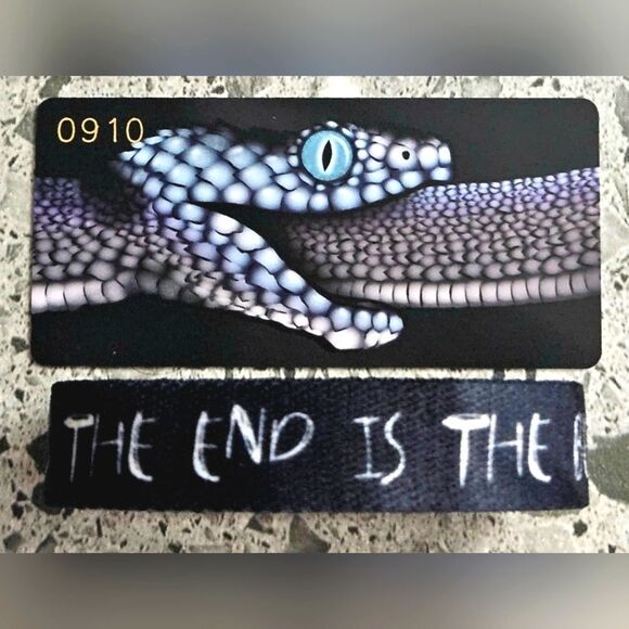 ZOX "IS THE END IS THE BEGINNING" #910 BLACK RARE SNAKE APP EXCLUSIVE WRISTBAND - Picture 2 of 8